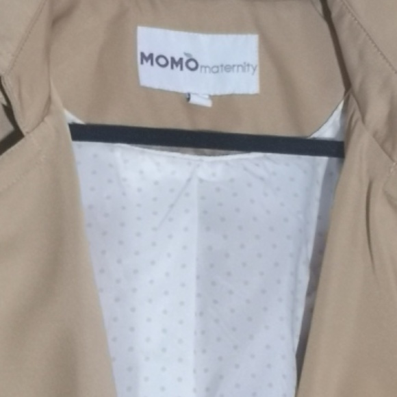 MOMO Maternity 3/4 Trench Coat, Like-New, Small - Picture 2 of 6